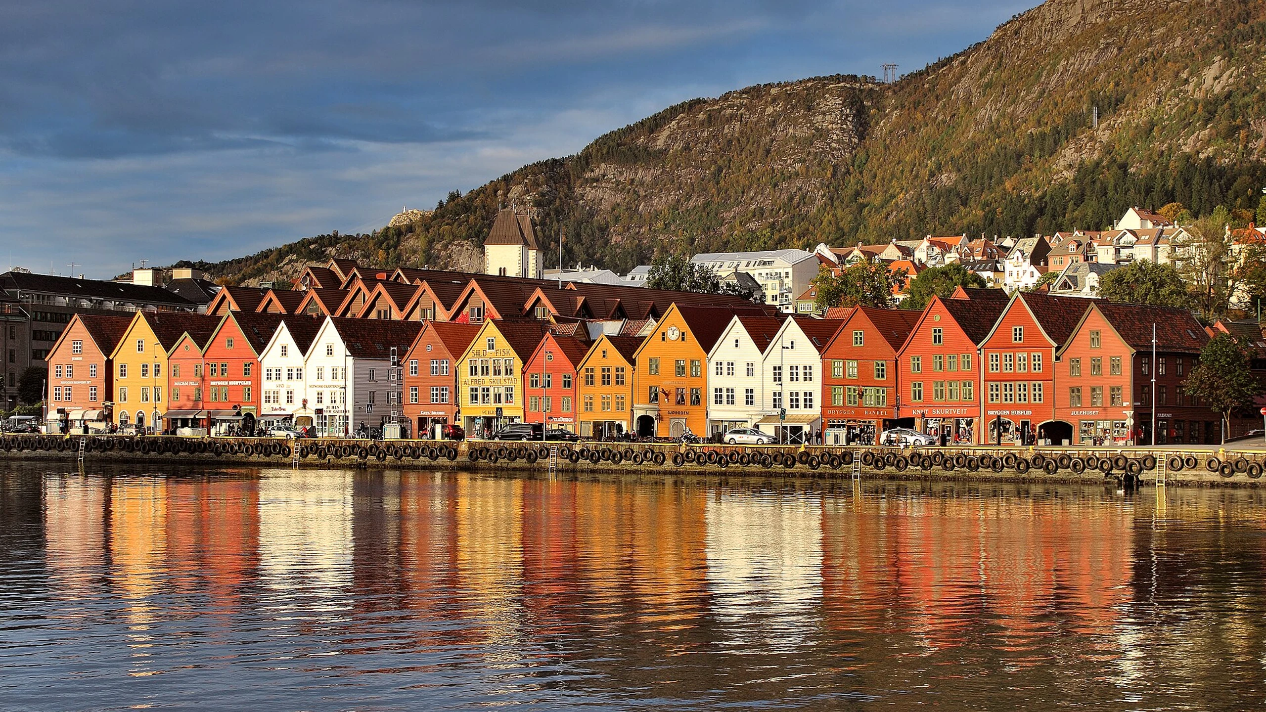 Bryggen i Bergen, Vågen og Byfjellene